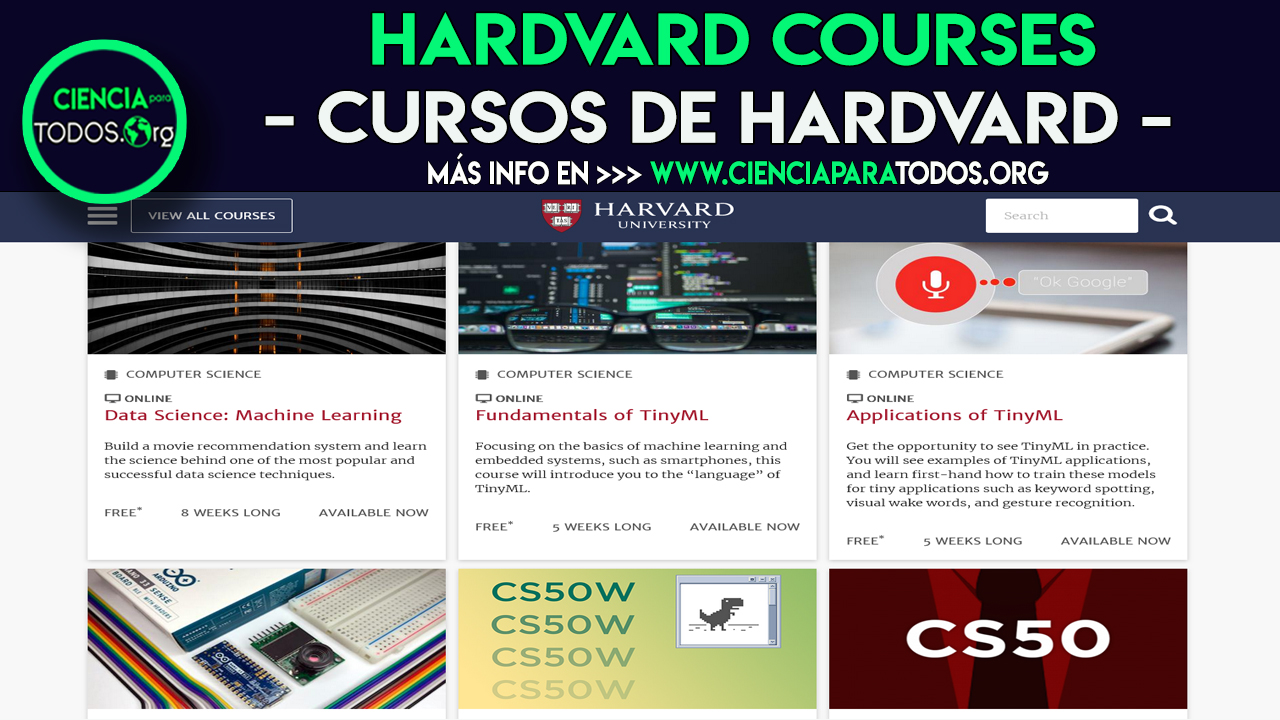 HARDVARD COURSES - CURSOS DE HARDVARD